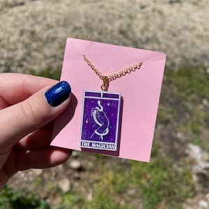 Tarot Necklace | Gold chain | The Magician Tarot | The Star tarot | Wheel of fortune Tarot | The lovers tarot