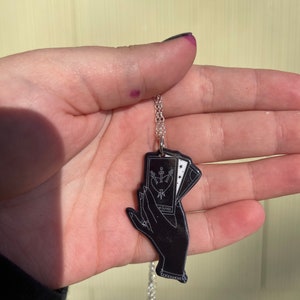 Tarot card necklace | tarot card deck | witch hands necklace | witchy necklace | tarot jewelry | mystical necklace | magical necklace