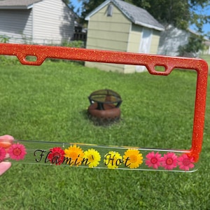 floral license plate frame l Hot License plate frame | hot girl license plate frame |