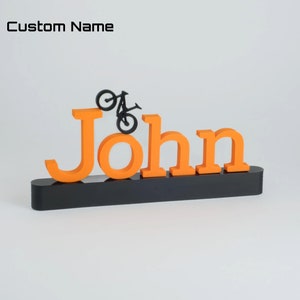 Personalized Downhill bike Name sign ,custom bike name sign,decorative name sign,custom gift bike sign