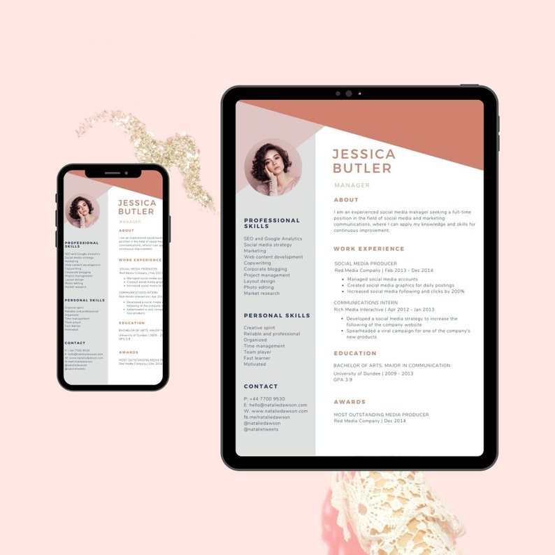 Executive Creative Modern Professional Resume Cv Canva Template for Engineer Developer Cv Template with Photo MANAGER Cv Template
