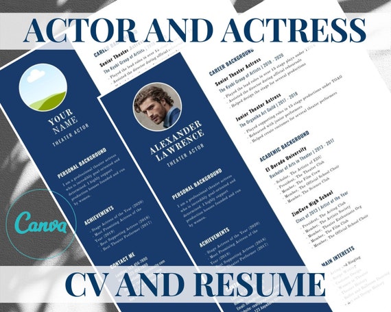ACTOR ACTRESS Resume CV Template 1 Page Resume Cv Word Etsy ACTOR ACTRESS Resume CV Template 1 Page Resume Cv Word Etsy
