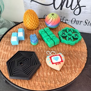 3D Gedrucktes Fidget Spielzeug Bundle | Sensorische Stress Relief Schreibtisch Spielzeug