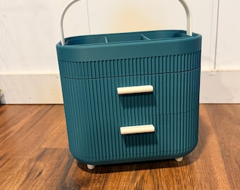 Craft Organizer Caddy with Drawers | Portable Storage Bin for Makeup, Nail Tech, Teacher Supplies | Aesthetic Desk Organizer Gift