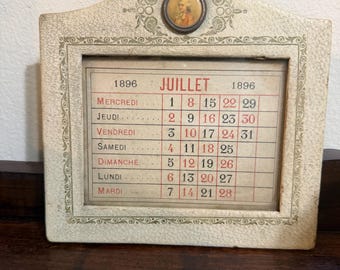 Antique French 1896 Perpetual Calendar