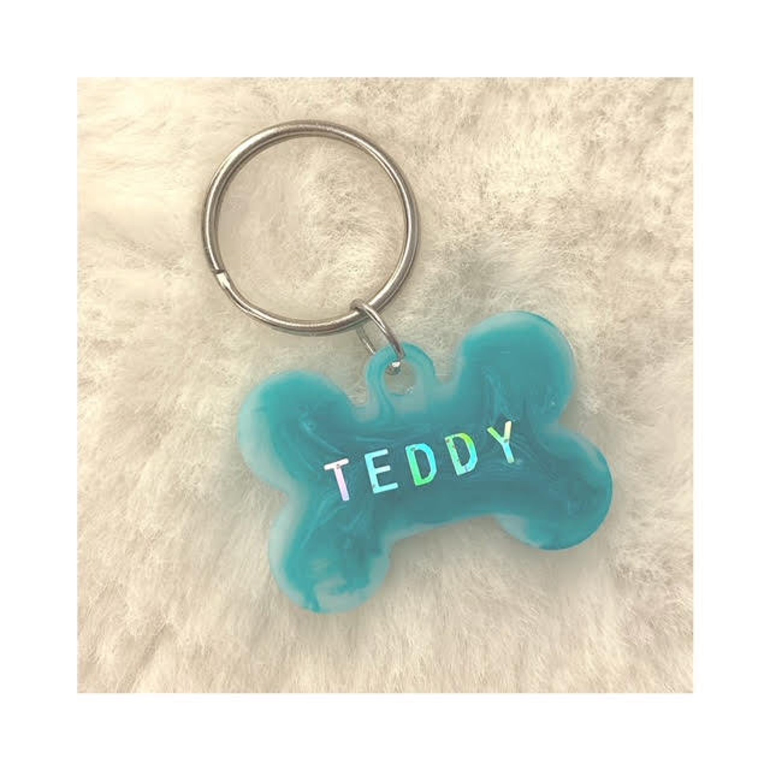 PERSONALISED DOG TAG Resin dog tag with name Etsy
