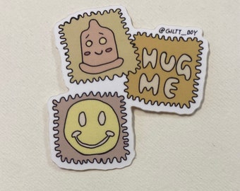 Cute condoms Sticker