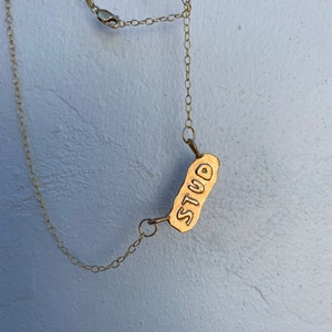 Bronze Stud Charm Necklace
