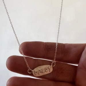 Sterling Silver or Bronze Word Charm Necklaces