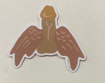 Flying penis Sticker