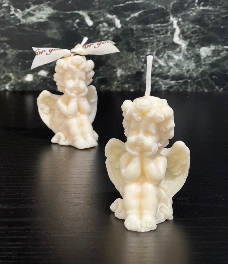 Little Angel Candle Cupid Candle Angel Wings Nordic Style Etsy