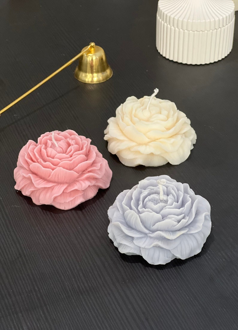 Peony flower candles, Large Flower Candles, Spring, Wedding, Handmade Candles, Art Candle, Style Candle, Home Decor, Warming Gift, Souvenirs image 2