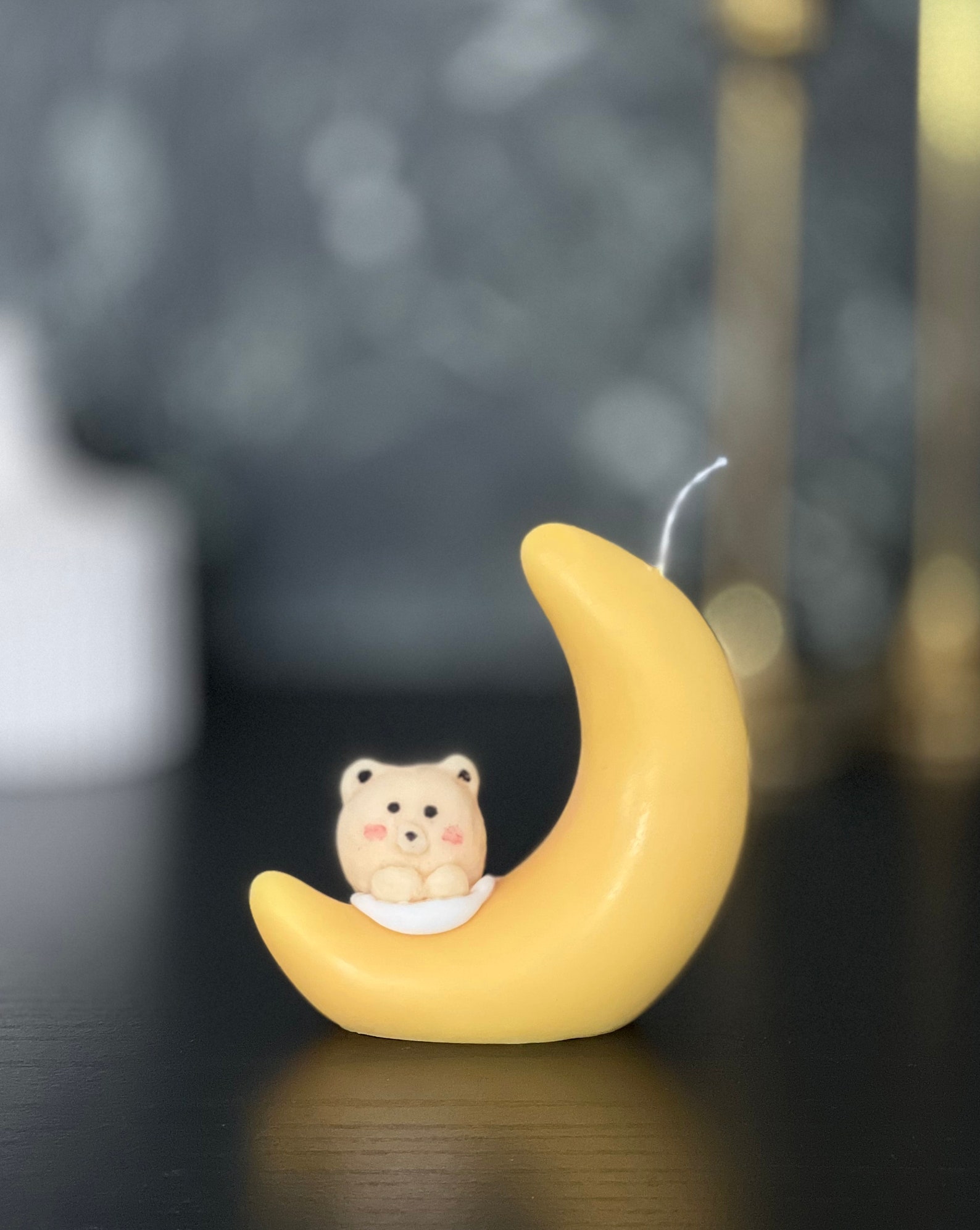 Moon and Black Cat Candle Romantic Crescent Moon Candles Etsy