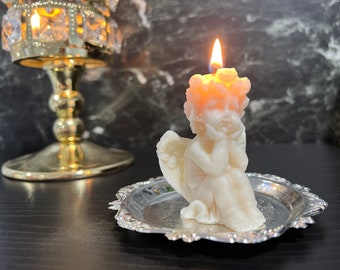 Little Angel Candle, Cupid Candle, Angel Wings, Nordic Style, Cupid of Love, Cute Angel, baby shower, Art Candle, Home Decor, Warming Gift