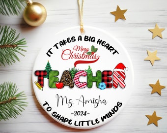 Personalized Teacher Ornament, Occupation Custom Ornament, Christmas Tree Ornaments Teacher gift for Christmas