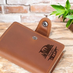Minimalistische Leder Geldbörse für ihn Weihnachtsgeschenk, Pop Up Kreditkarte Slim Wallet Geschenk für Vatertag, Brieftasche, Geschenk für Papa, Geschenk für Papa