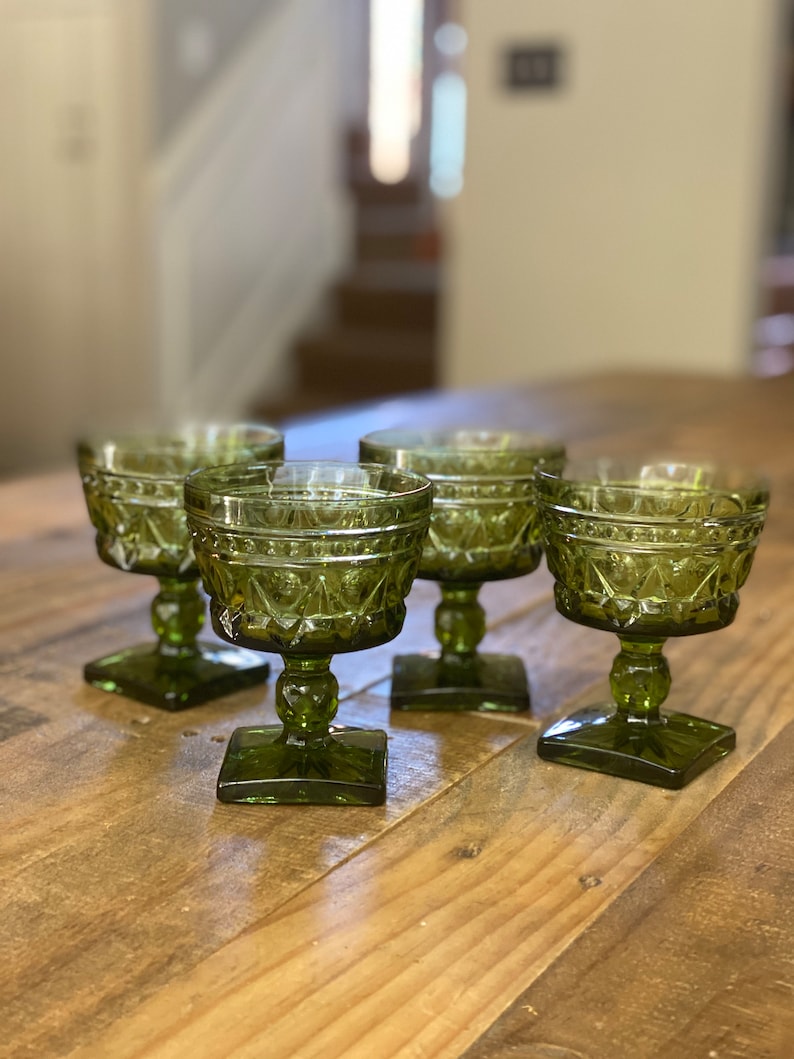 Indiana Glass Park Colony Lane Vintage Avocado Green Goblets Large Etsy indiana-glass-park-colony-lane-vintage-avocado-green-goblets-large-etsy
