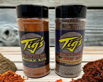 Tig's Smok'n Pig BBQ Rubs - Smoke like the pros - Impress your guests with your bbq- Elevate your bbq game