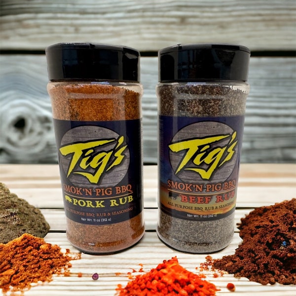 Tig's Smok'n Pig BBQ Rubs - Smoke like the pros - Impress your guests with your bbq- Elevate your bbq game