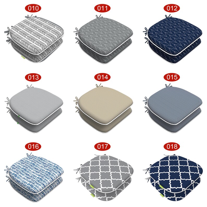 Indoor/outdoor Chair Cushions Seat Cushion With Ties Patio Etsy