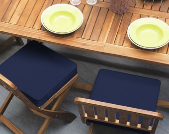 Patio Chair Cushions 19 x 19 x 3 Inch, Outdoor Cushions for Patio Furniture, Seat Cushions For Garden Sofa Couch, Set of 2, Navy Blue