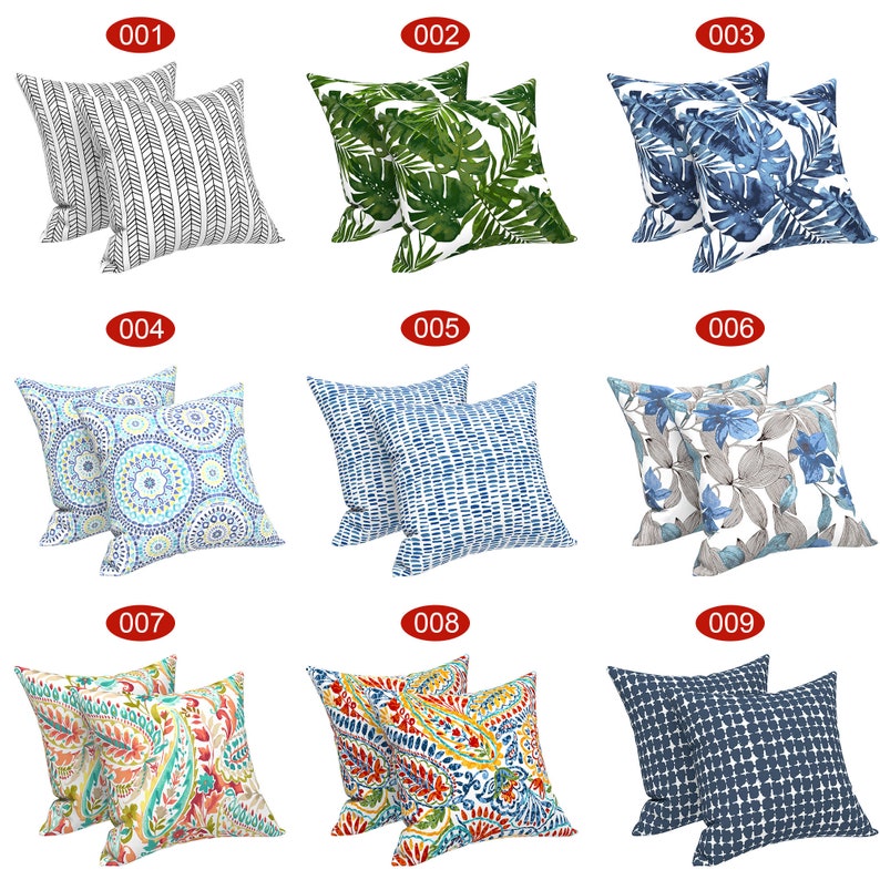 Outdoor/indoor Throw Pillows With Inserts 18x18 Decorative Etsy