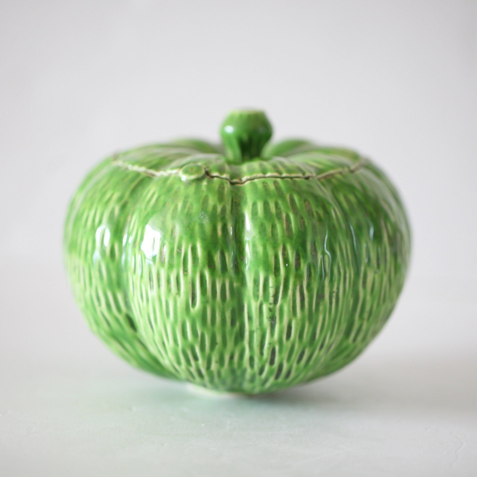 Grüner Keramik Kürbis mit Tastrelief Geschenk: Keramikstern | Etsy