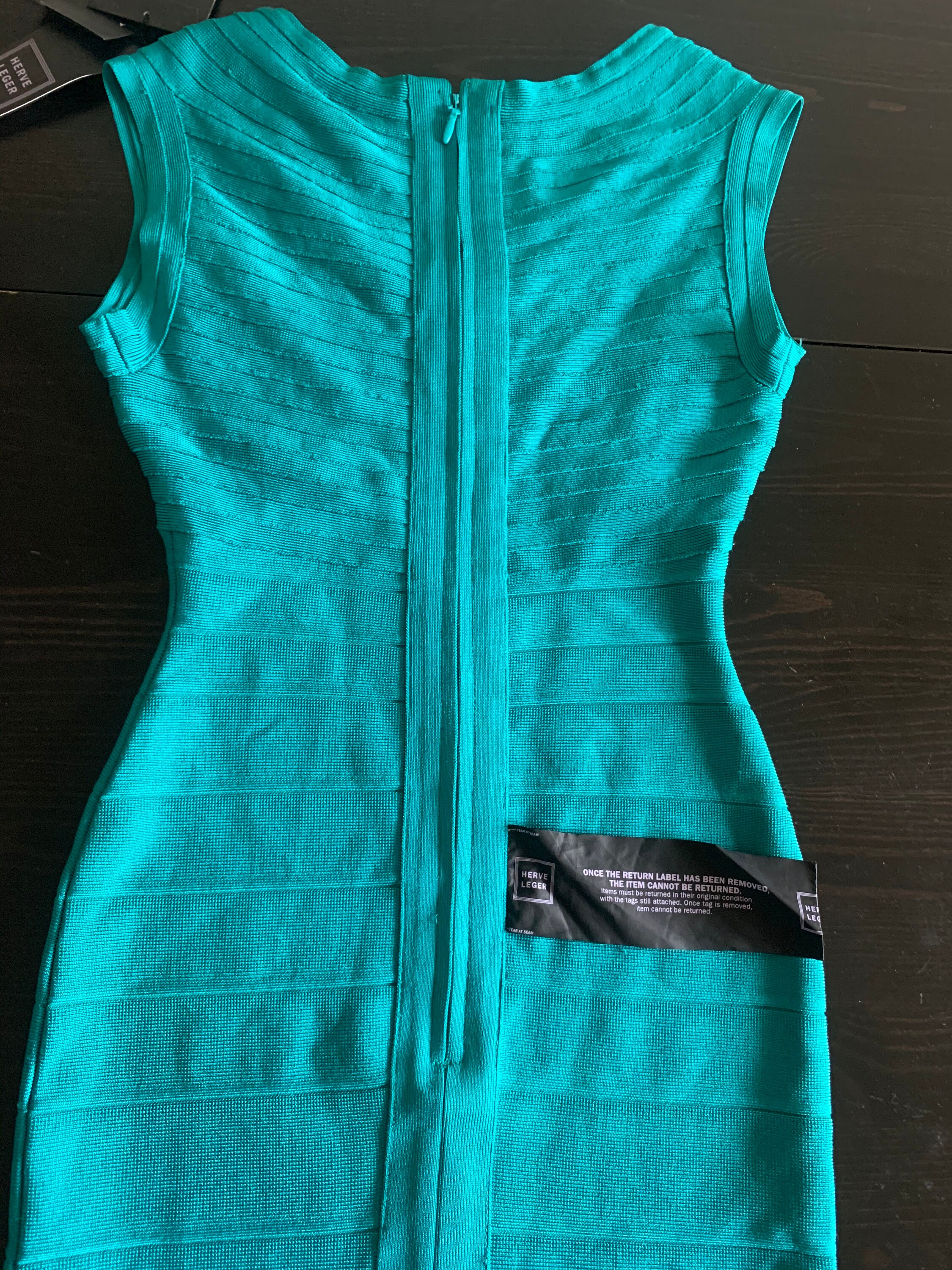 green emerald velvet dress Herve Leger - Green Women Party/Cocktail Dress