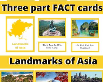 MONTESSORI INSPIRED Landmarks of Africa 3 Part Card - Etsy