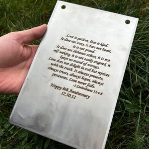 Iron Vow  - 6th Anniversary gift - Partner - iron  wedding gift - Personalized - Love - for him - for her - iron vows from a Blacksmith