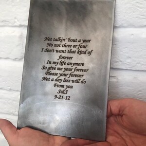 Iron Vow  - 6th Anniversary gift - Partner - iron  wedding gift - Personalized - Love - for him - for her - iron vows from a Blacksmith