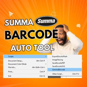 Summa Barcode Illustrator Plugin Genererar automatiskt OPOS-streckkoder och registreringsmärken [1PC/LICENS]