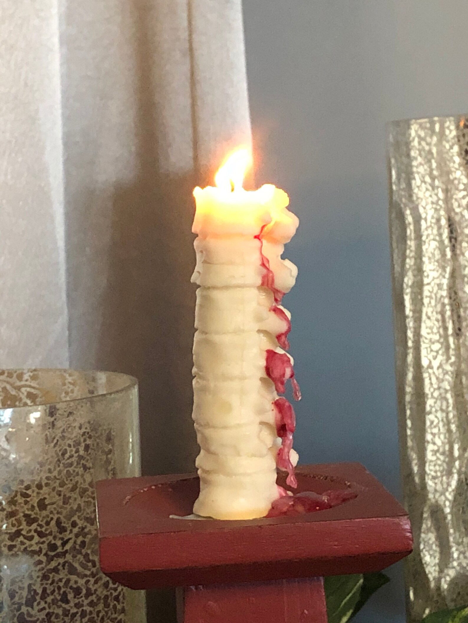 Bleeding Spine Candle With GREAT Action Etsy