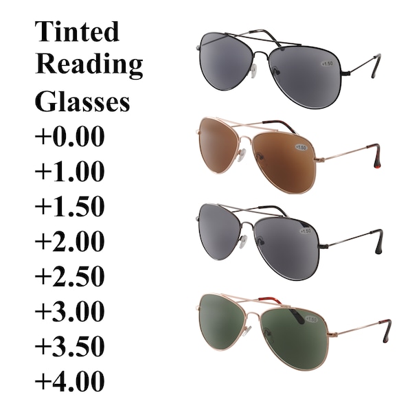 Lunettes de lecture teintées AV2 Pilot Style Homme Femme