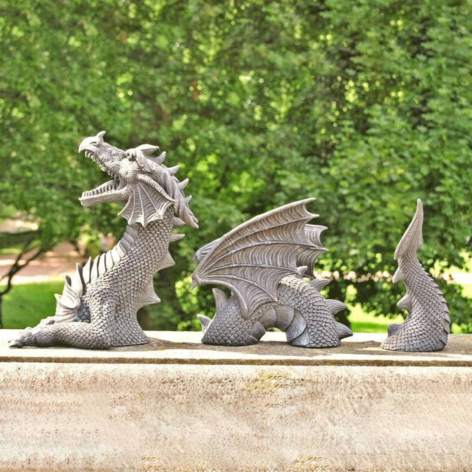 Dragon Garden Decoration Resin Dragon Statue Decorations Resin Etsy