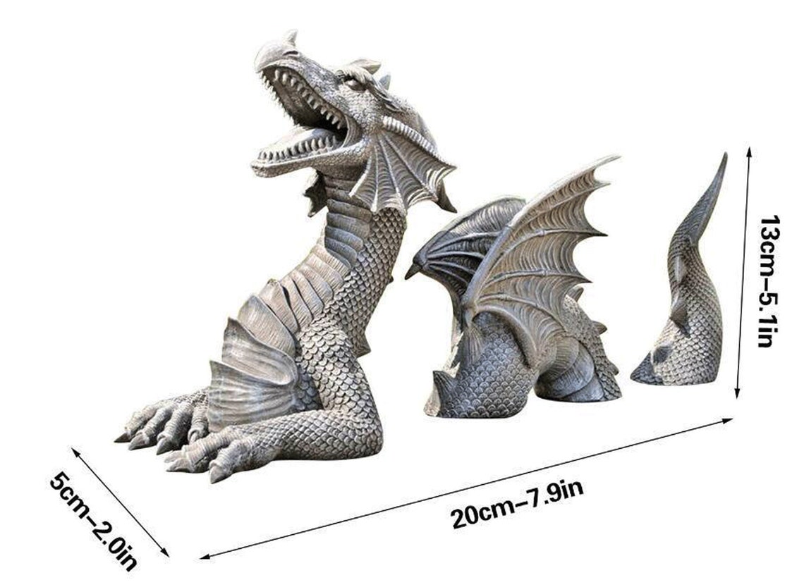 Dragon Garden Decoration Resin Dragon Statue Decorations Resin Etsy