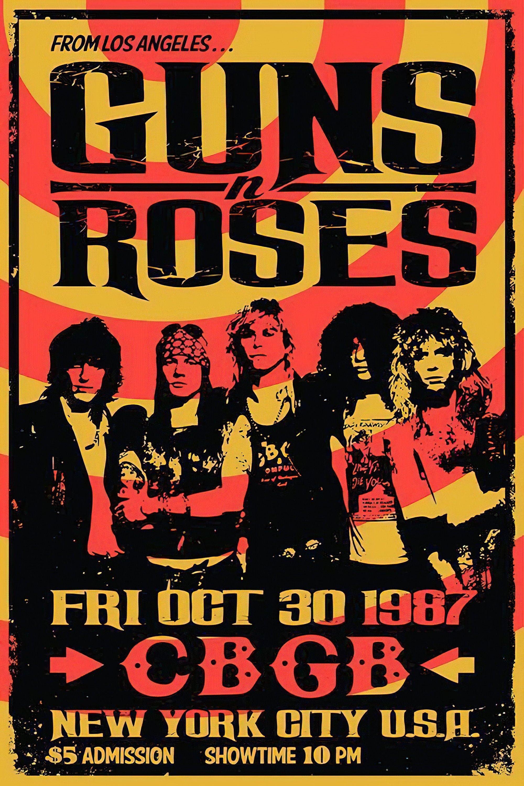 guns n roses tour poster