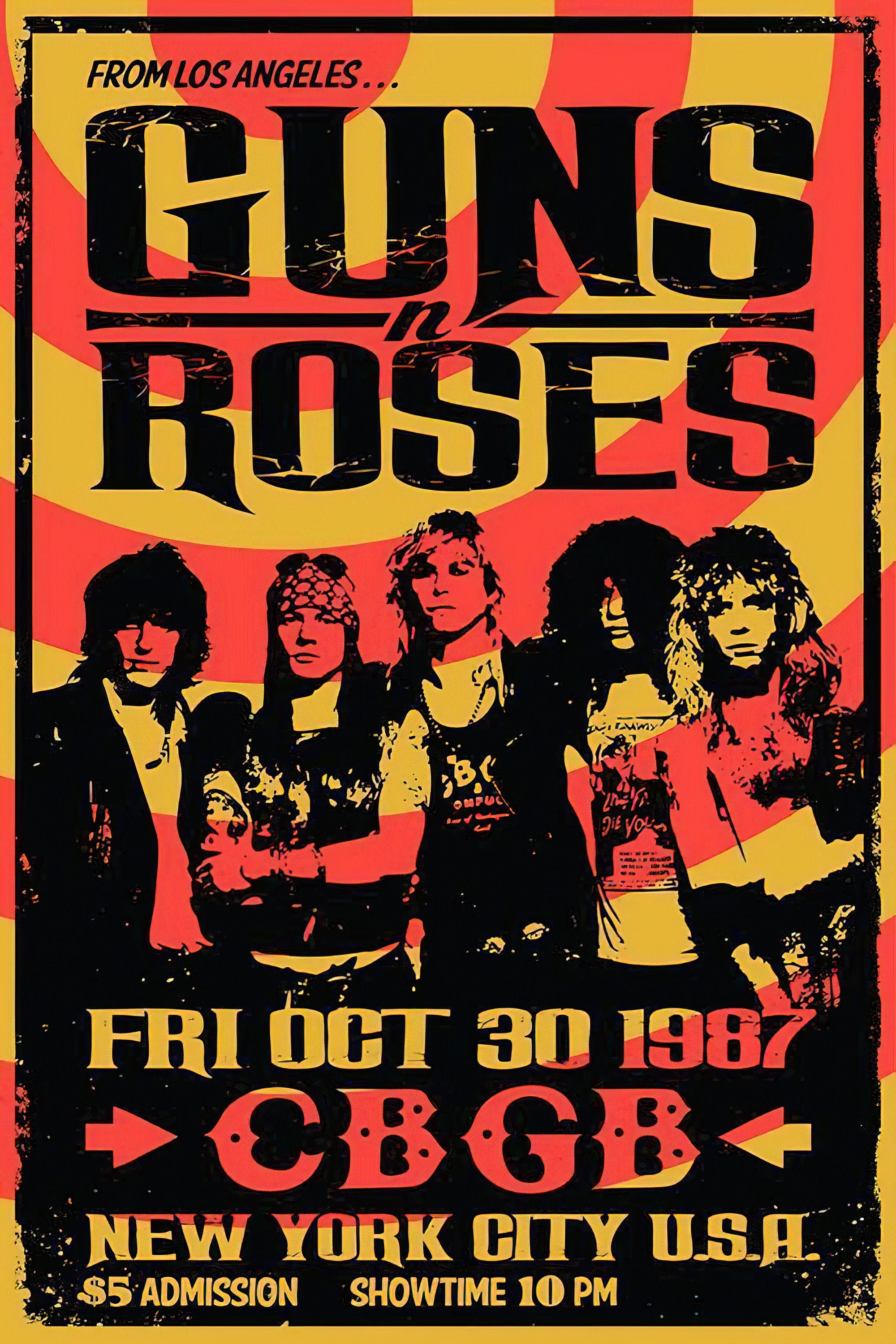 Guns N Roses CBGB Concert Poster and Metal Art  Etsy