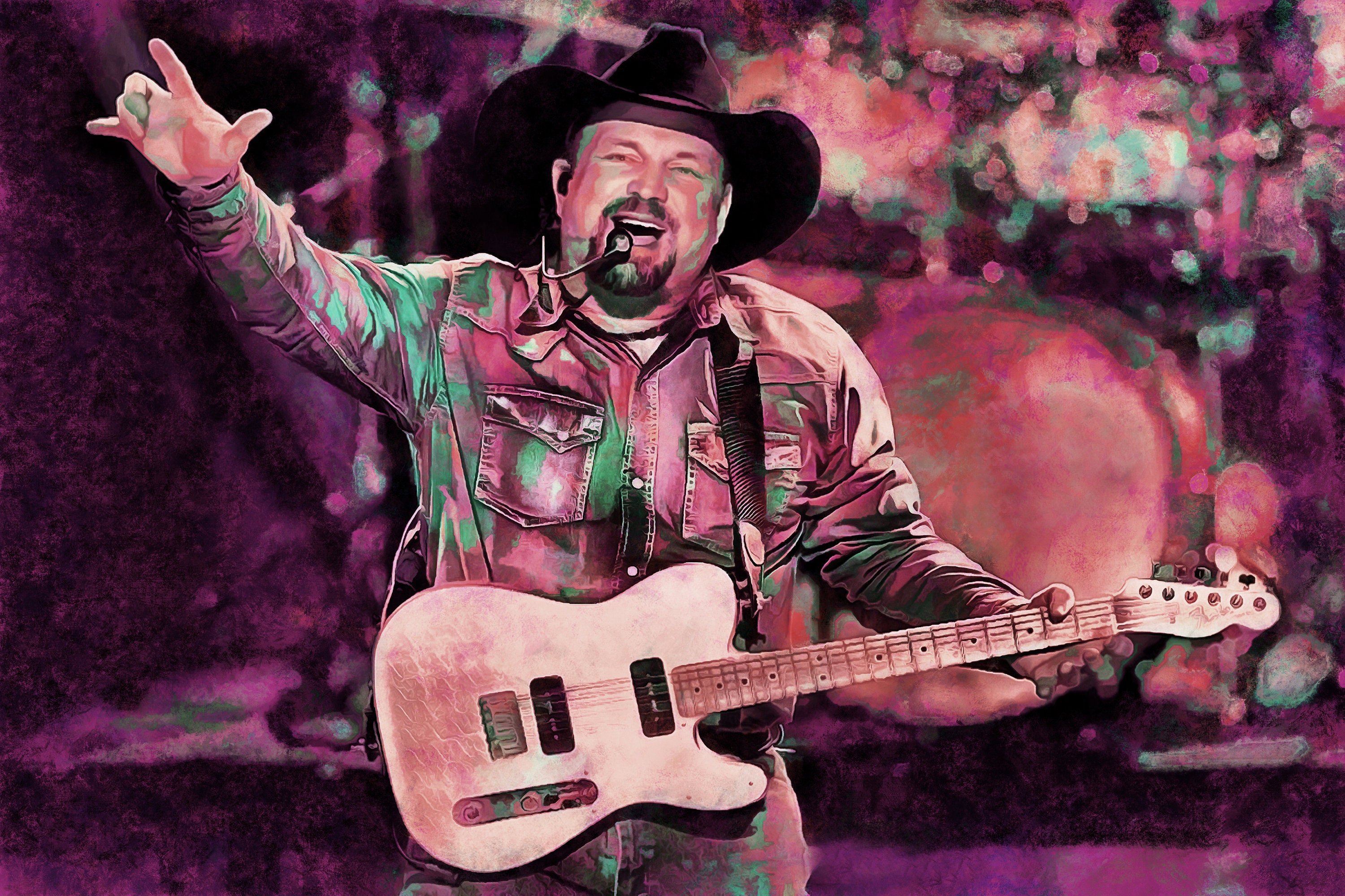 Garth Brooks Art Two Pina Coladas Free US Etsy