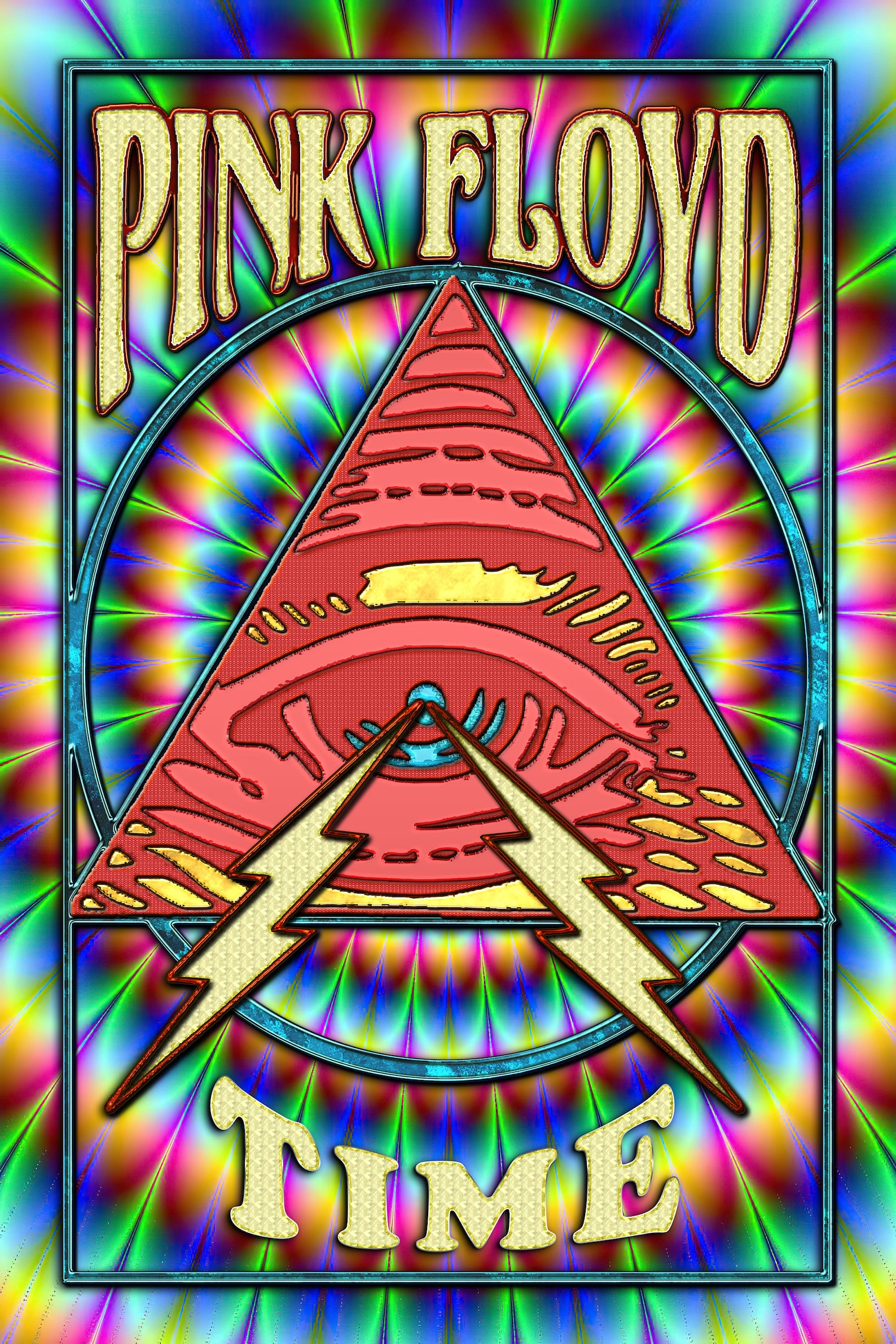 Pink Floyd Time Reimagined Poster and Metal Art Etsy