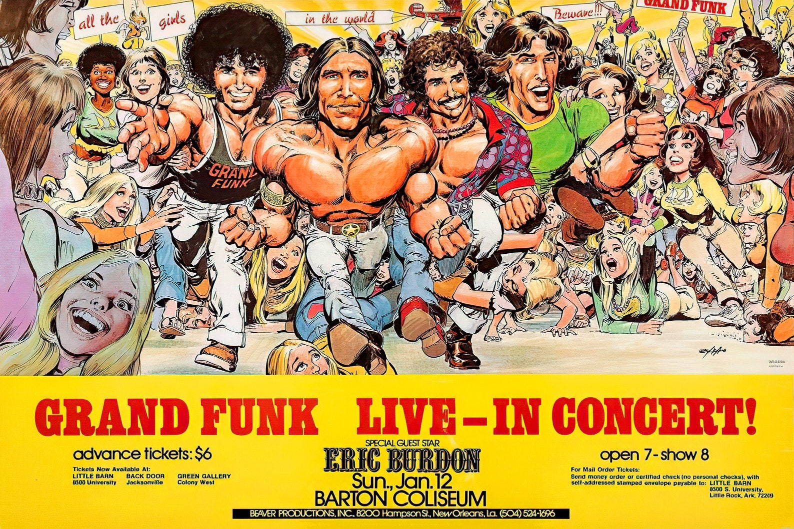 Grand Funk Railroad Little Rock Concert Poster and Etsy