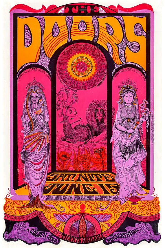 The Doors Vintage Sacramento Concert Poster and Etsy