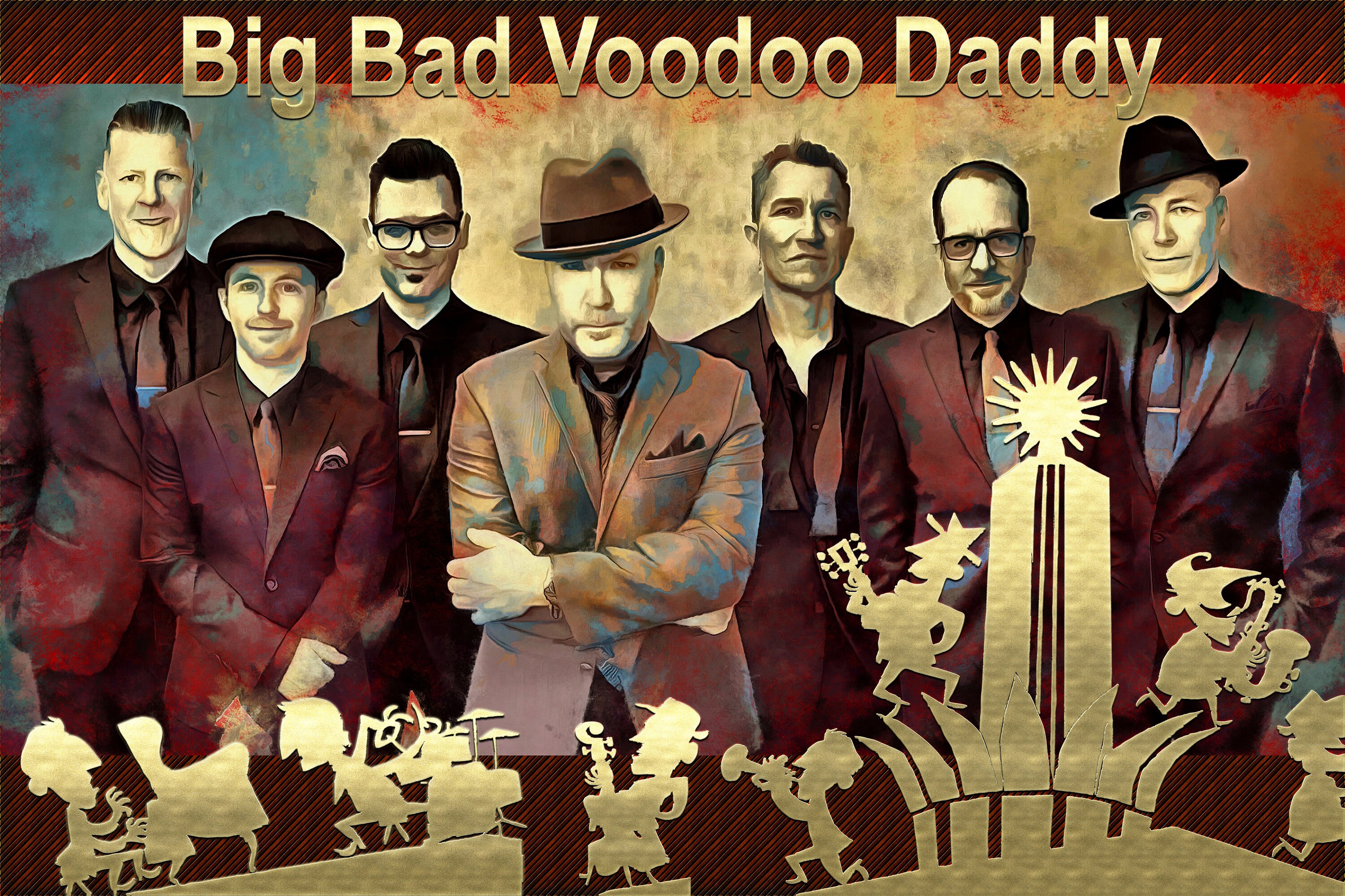 Big Bad Voodoo Daddy Art King Of Swing Free US Etsy