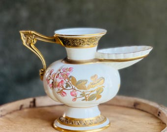 Royal Worcester Antique, ręcznie malowany podwójny wazon, ok. 1880 r.