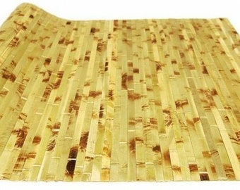 One- 4' x 8' Bamboo Wall Paneling TORTOISE Color Wainscoting Wainscot, Bamboo wall Covering, Bamboo wainscoting, Wall decor for Home