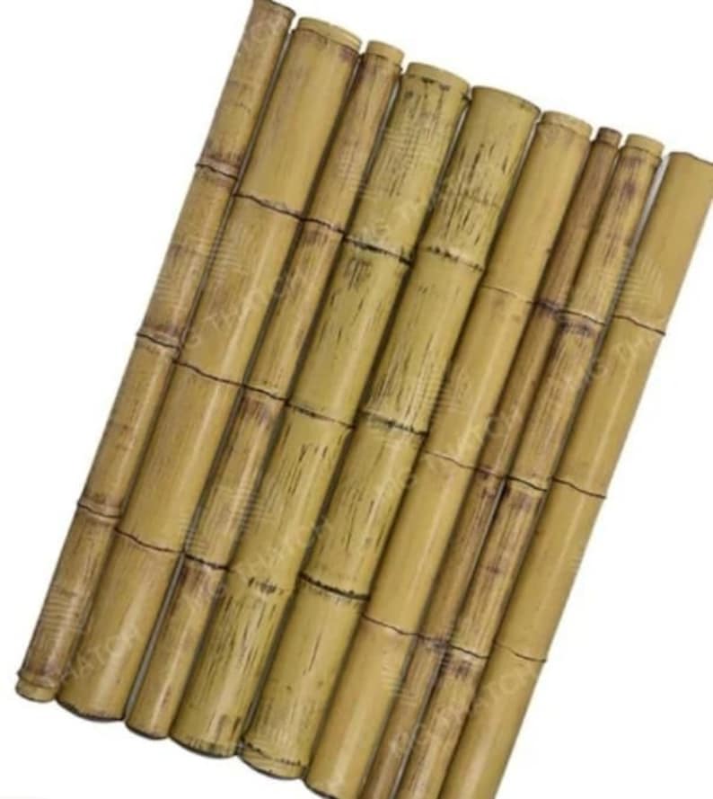 One 2 X 8ft Synthetic Artificial Bamboo Poles Natural Colors Etsy
