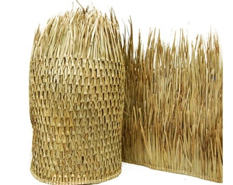 30" X 10 FT Mexican Thatch Tiki Palm Grass Mat Thatch Roll Best On The Market, Thatch Grass Panel, Woven Mat Tiki Bar Wainscoting