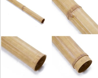One  3" x 8ft Synthetic Artificial Bamboo Poles Natural Colors, Bamboo Wainscoting, Bamboo Wall Covering, Outdoor Tiki Bar Wall covering
