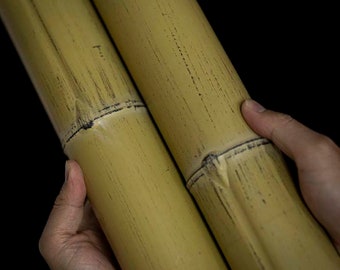 One  2" x 8ft Synthetic Artificial Bamboo Pole Natural Colors, Bamboo Pole, Thatch wall Covering, Outside Bar Wall decor