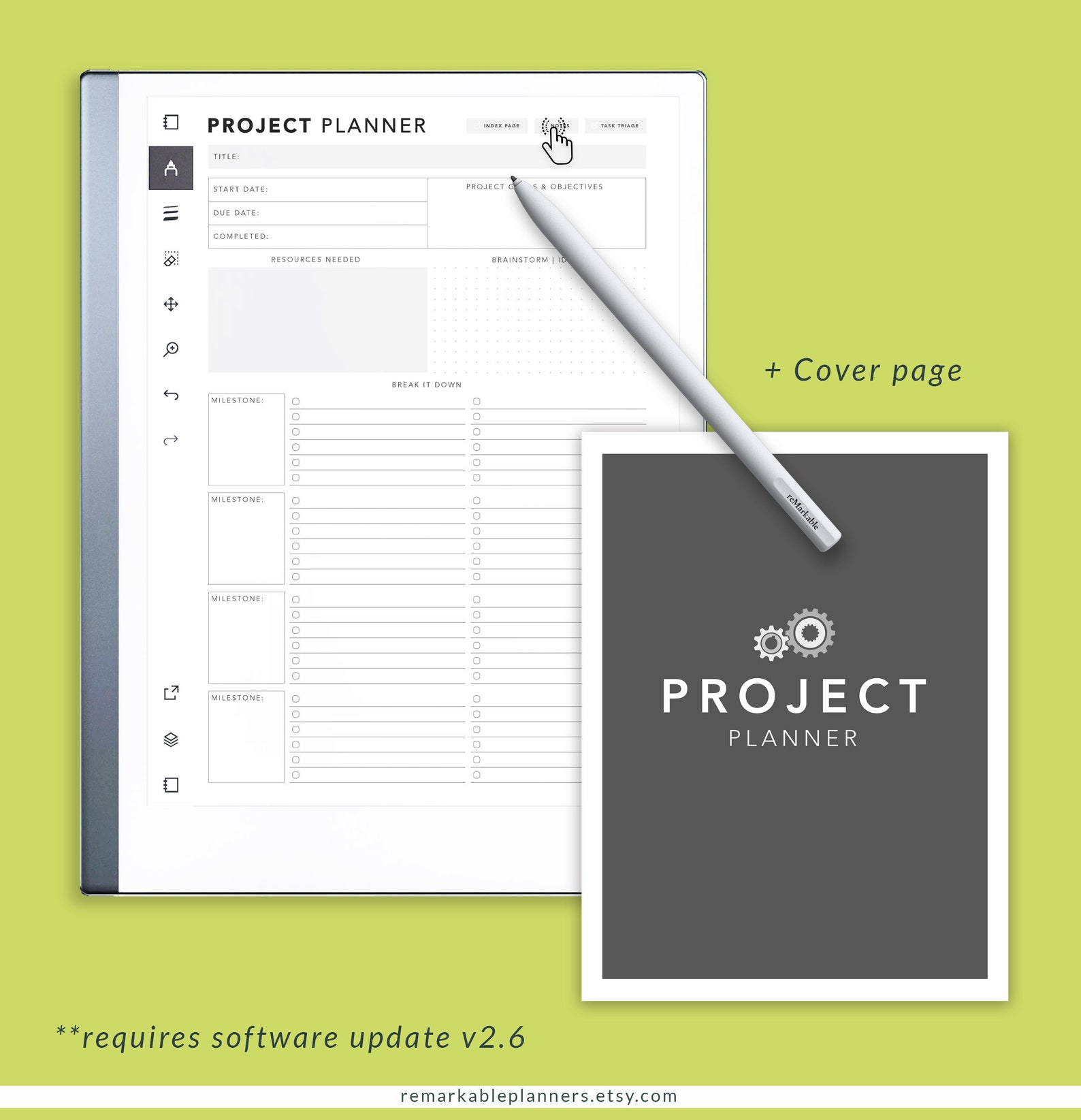 Remarkable 2 Templates Project Planner Productivity Planner Etsy Remarkable 2 Templates Project Planner Productivity Planner Etsy